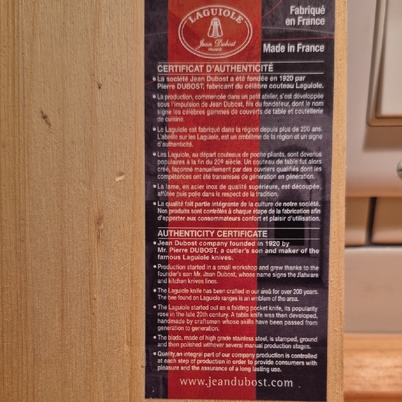 Laguiole Dubost VTG Silver & Gold Steak Knife Set 6 - Bee Emblem - Picture 8 of 11